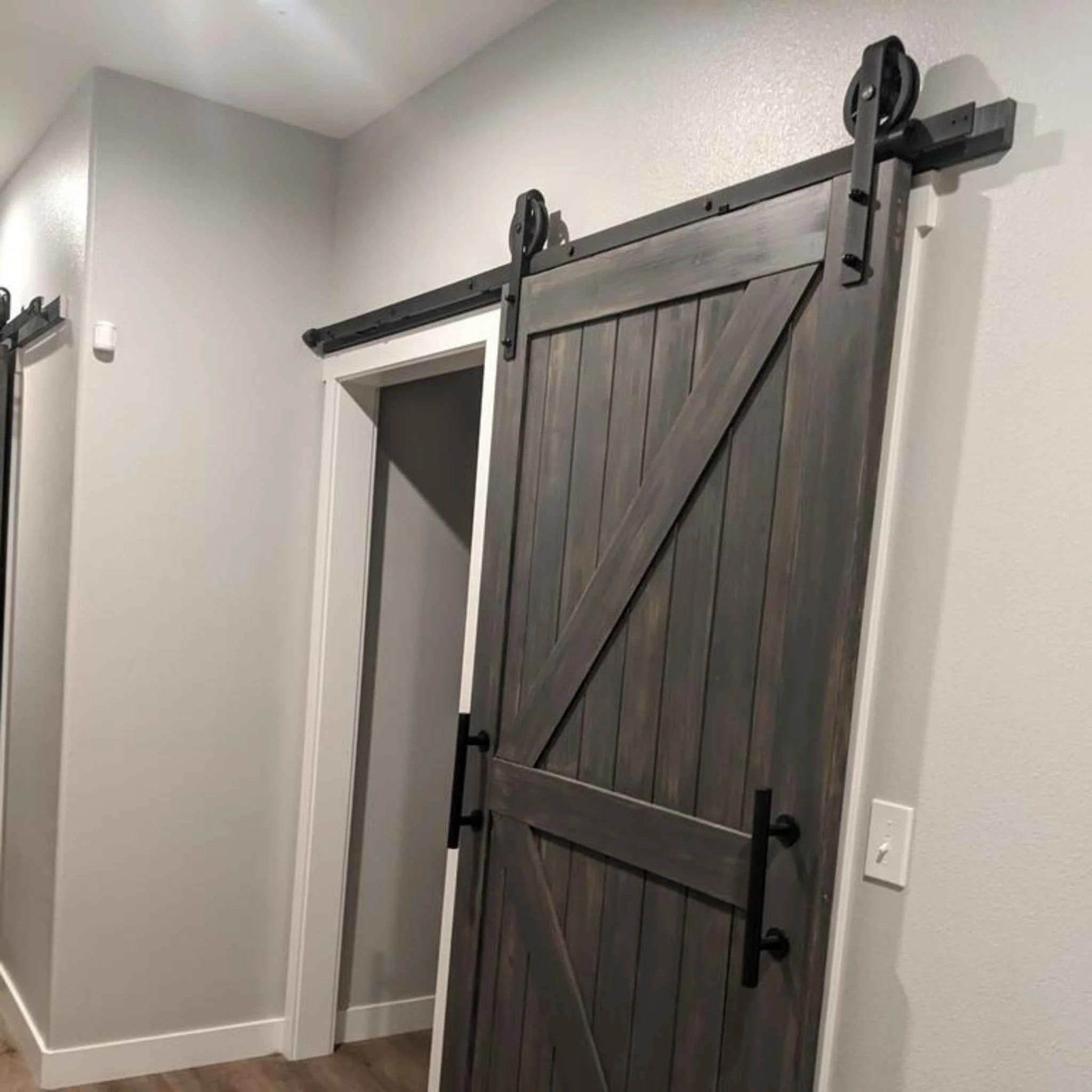 Classic Single Barn Door Kit | Black Hardware | The Barn Door Hardware Store