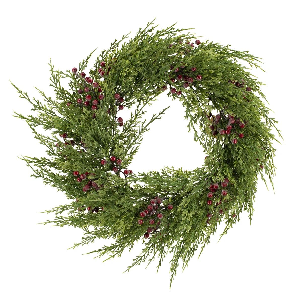 Faux Berry Plastic 25.6'' Wreath | Wayfair North America