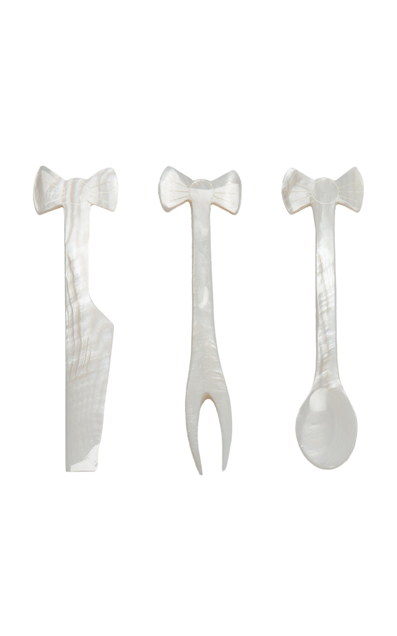 Set-of-Three Bow Mother of Pearl Serving Set | Moda Operandi (Global)