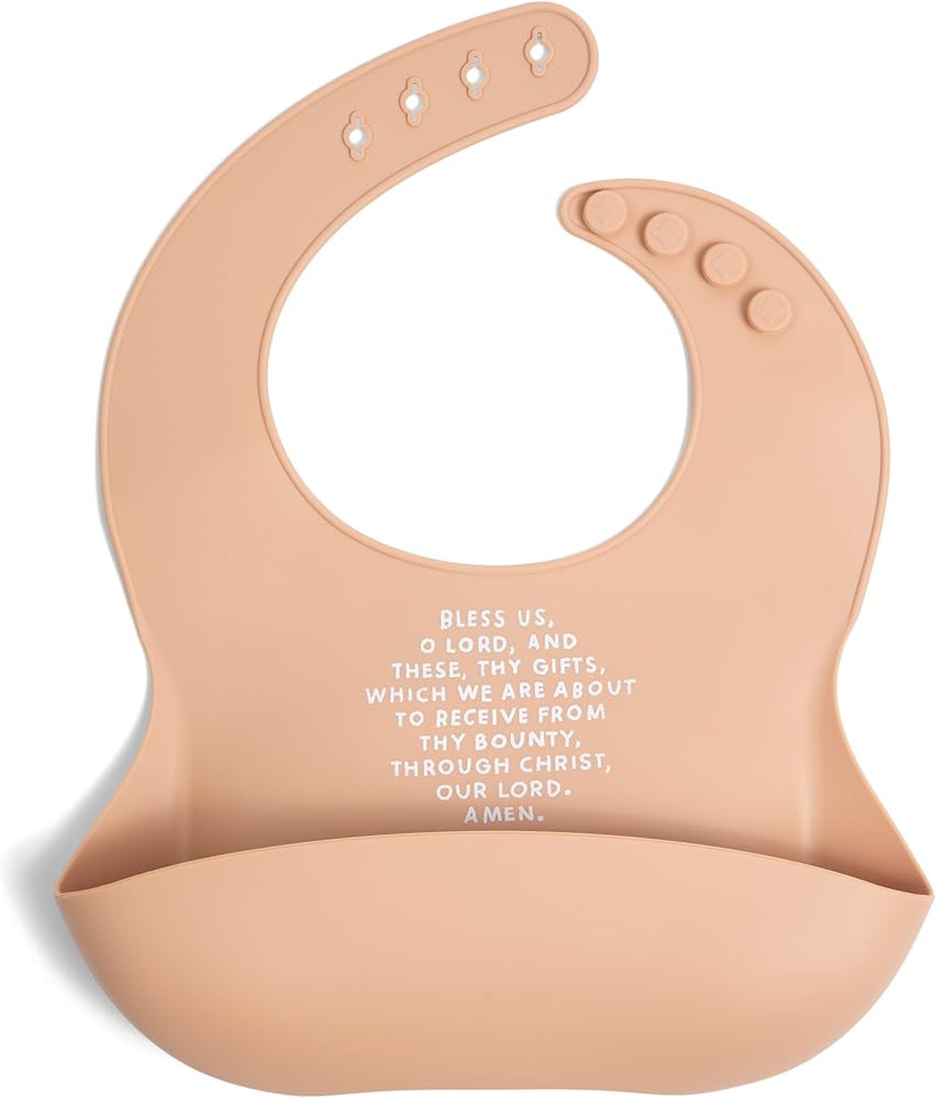 Be A Heart Silicone Baby Bibs, Adjustable Waterproof Bibs, Meal Blessing Bibs | Amazon (US)