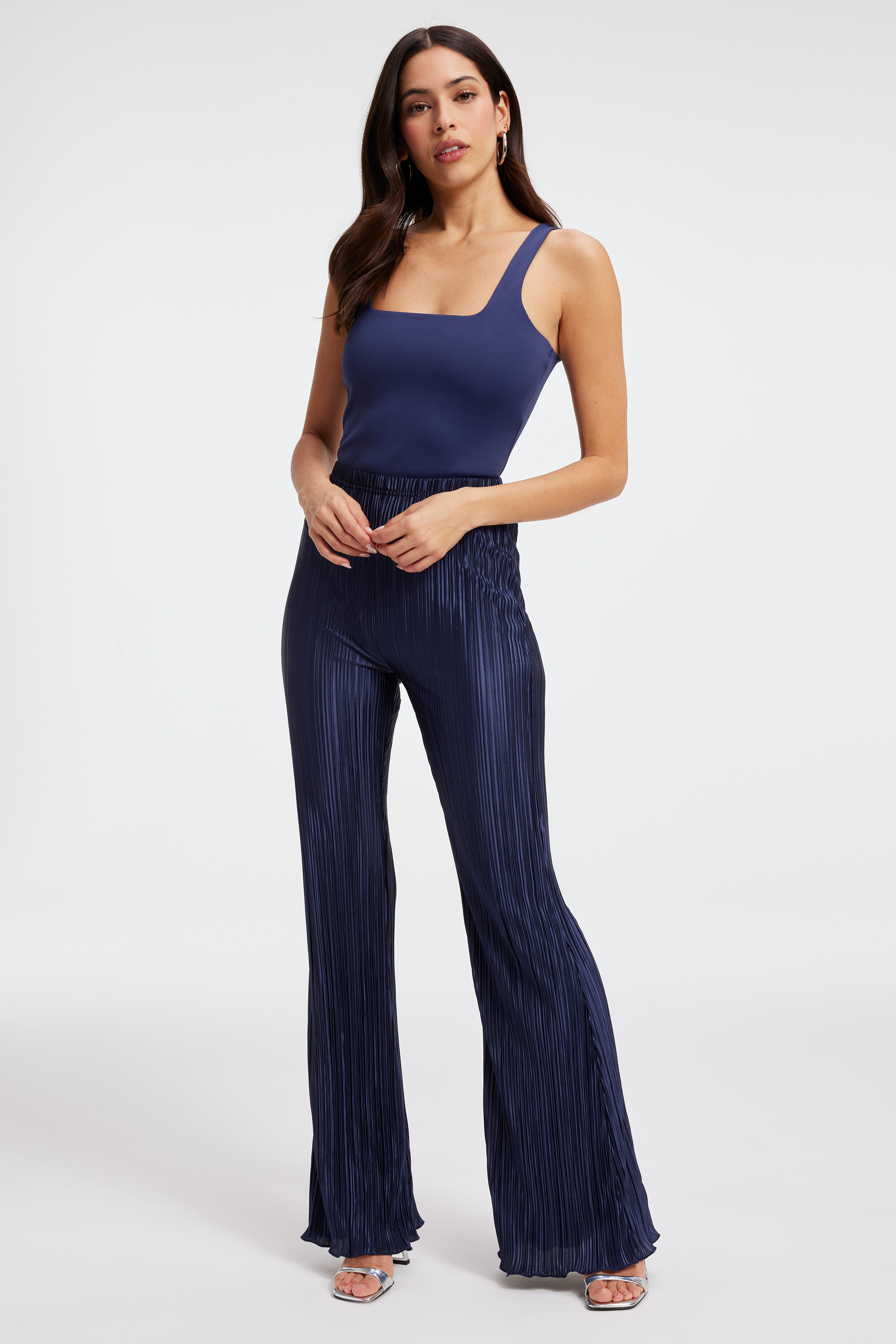 ALWAYS FITS PLISSÉ PANTS | BLUE RINSE - GOOD AMERICAN | Good American