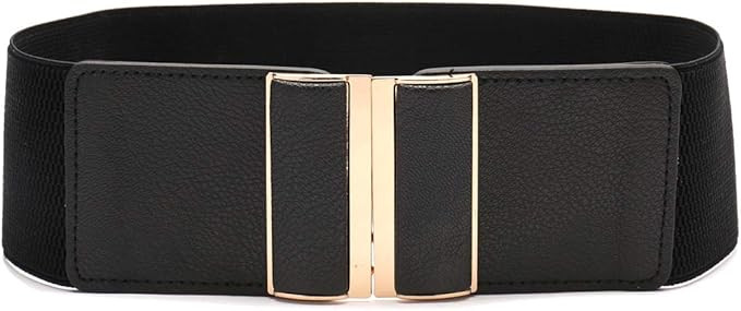 Beltox Womens 3" Wide Belt Elastic Stretch Cinch Waistband Lady Cummerband | Amazon (US)