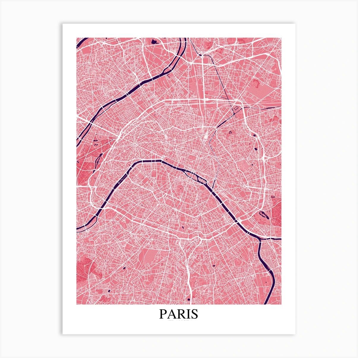 Paris Pink Purple Art Print | Fy! (UK)