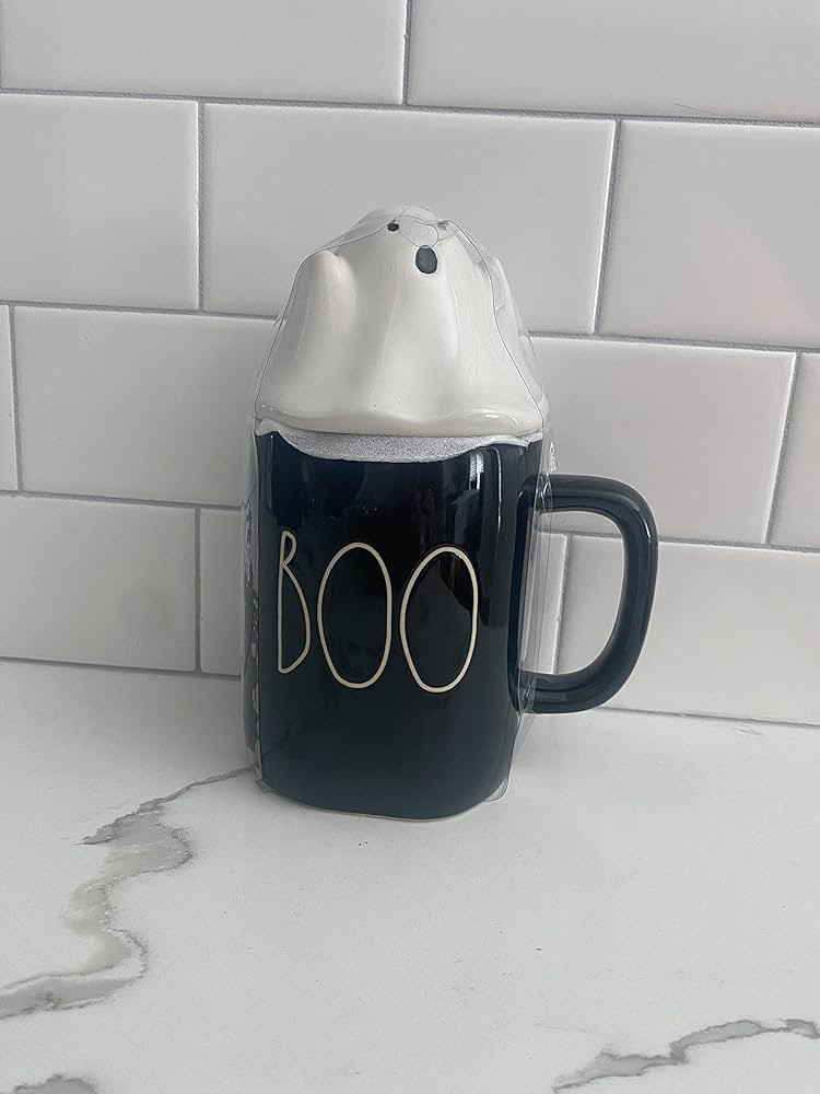 Rae Dunn SPOOKY Mug - with GHOST topper - Ceramic - 16 oz | Amazon (US)