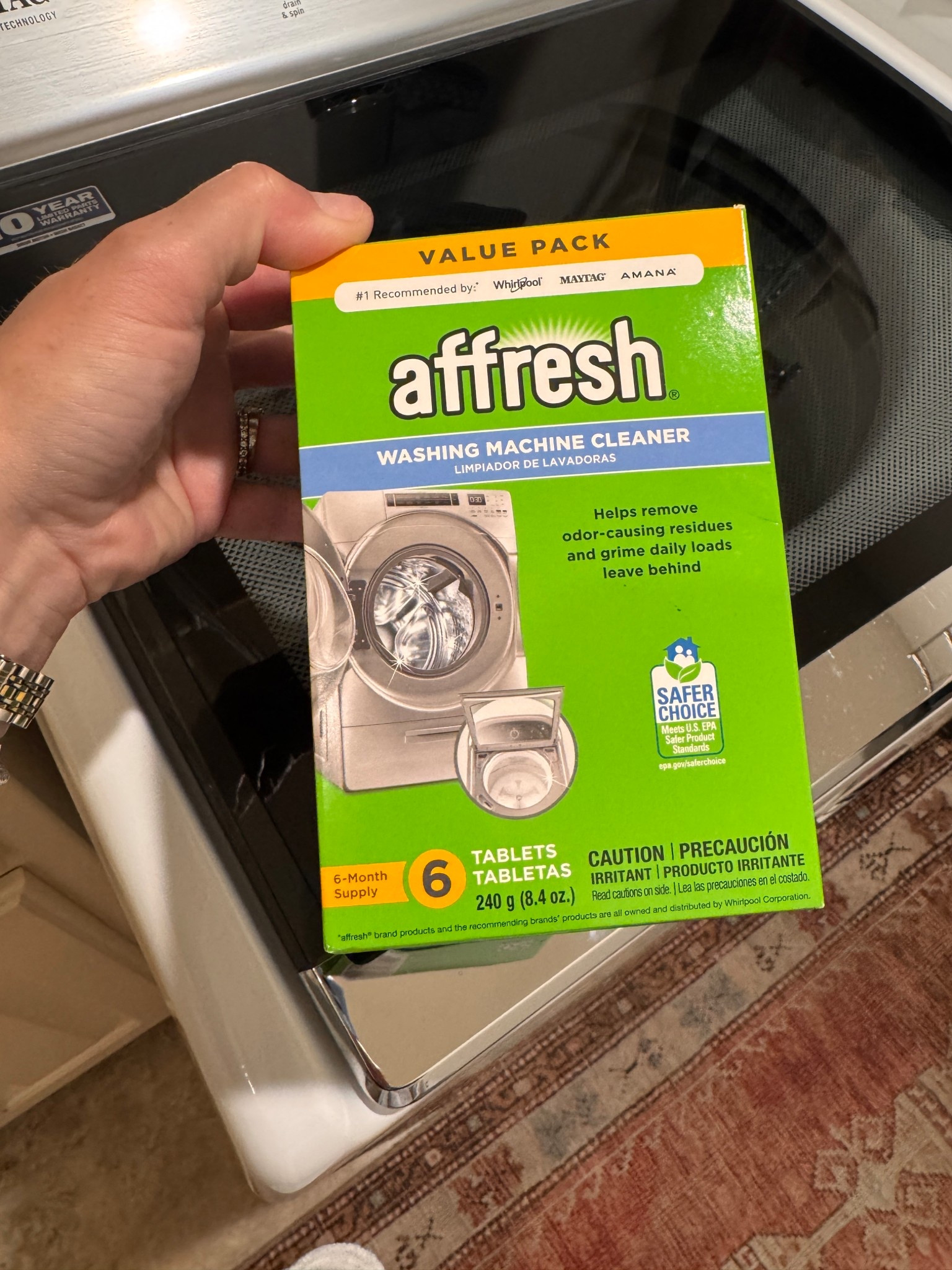 Once a month washing machine cleaner tablets 

#LTKmomlife #LTKHome