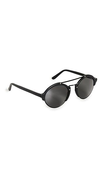 Milan II Matte Black Sunglasses | Shopbop