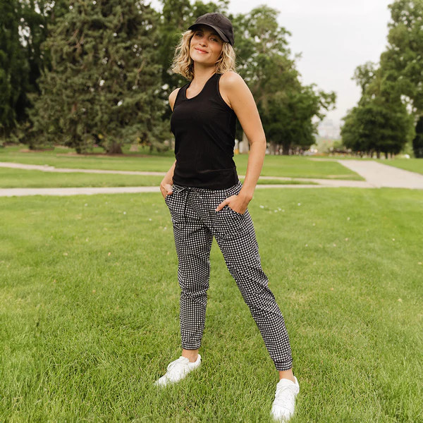 Black Check Jetsetters | Albion Fit