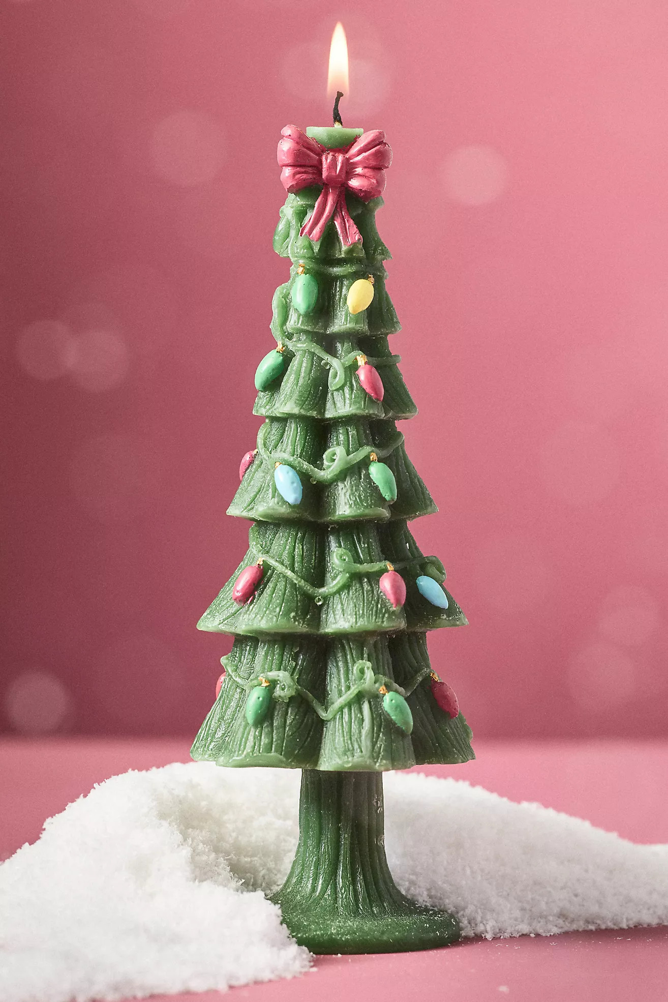 Festive Tree Decorative Shaped Wax Candle | Anthropologie (US)