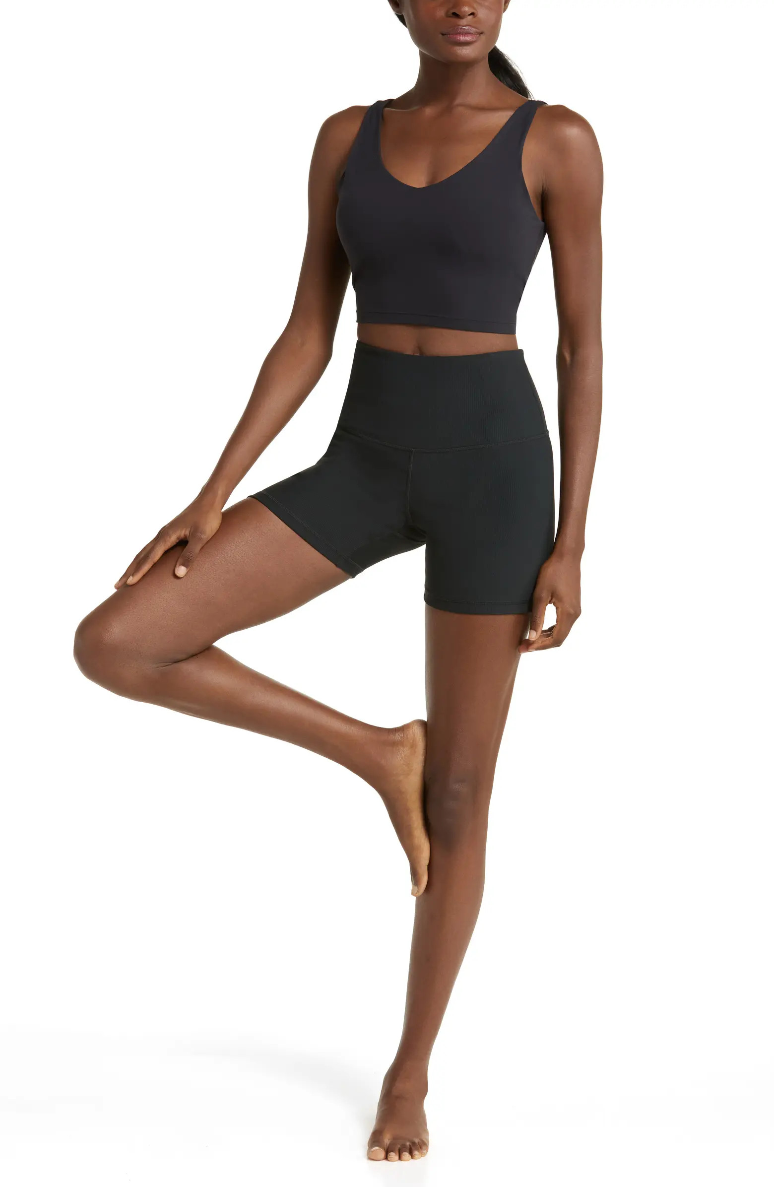 Luxe Rib High Waist Bike Shorts | Nordstrom