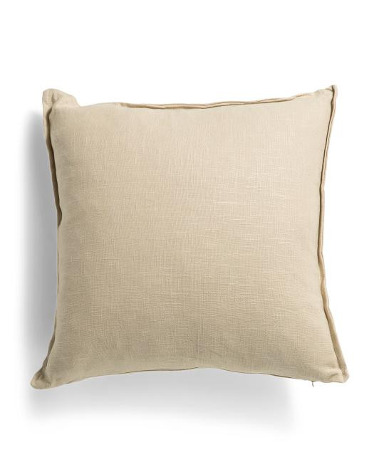 Made In Usa Linen Blend Luxe Feather Filled Mini Flange Pillow | TJ Maxx