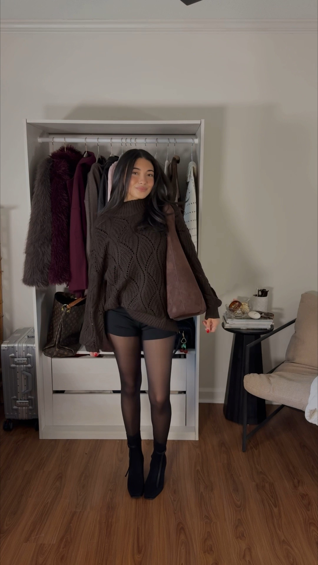 Winter outfit with shorts! 
Faux Fur 


#LTKFindsUnder100 #LTKootd #LTKPetite
