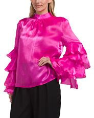 Top With Flared Petal Sleeves | Long Sleeve Tops | TJ Maxx | TJ Maxx