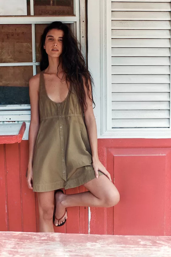 WASHED POPLIN DRESS | Zara UK