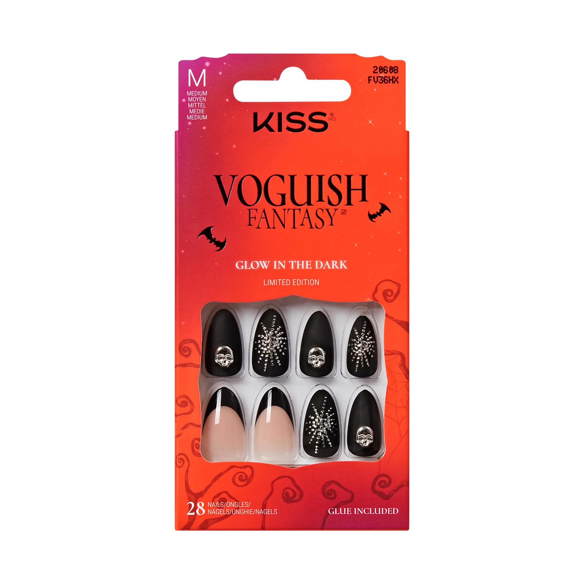 KISS Voguish Fantasy Halloween Press On Nails Almond, ‘Wild Kids’, Medium, 28 Count | Walmart (US)