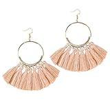 Anboo Womens Fashion Bohemian Earrings Long Tassel Fringe Boho Dangle Earrings Jewelry,Tassle Earing | Amazon (US)