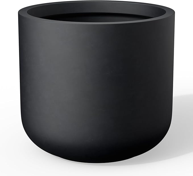 Kante 13.8-Inch Dia Round Concrete Planter, Indoor & Outdoor Garden Pot with Drainage Hole & Rubb... | Amazon (US)
