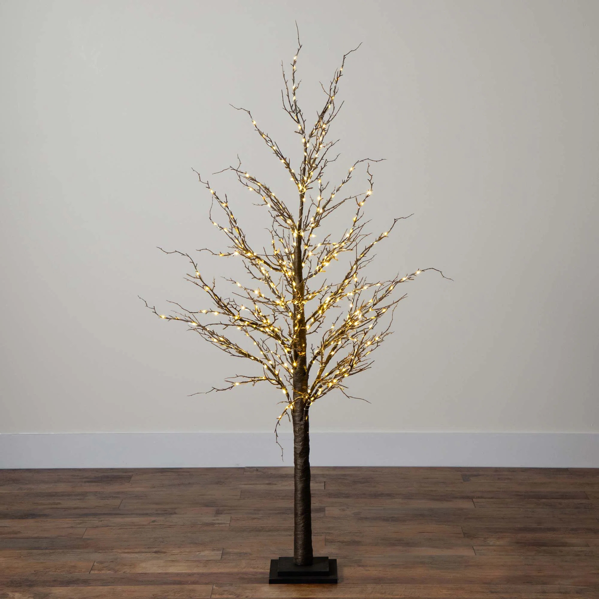 5ft. Pre-Lit Artificial Twig Tree with 360 Warm White LED Lights | Wayfair North America