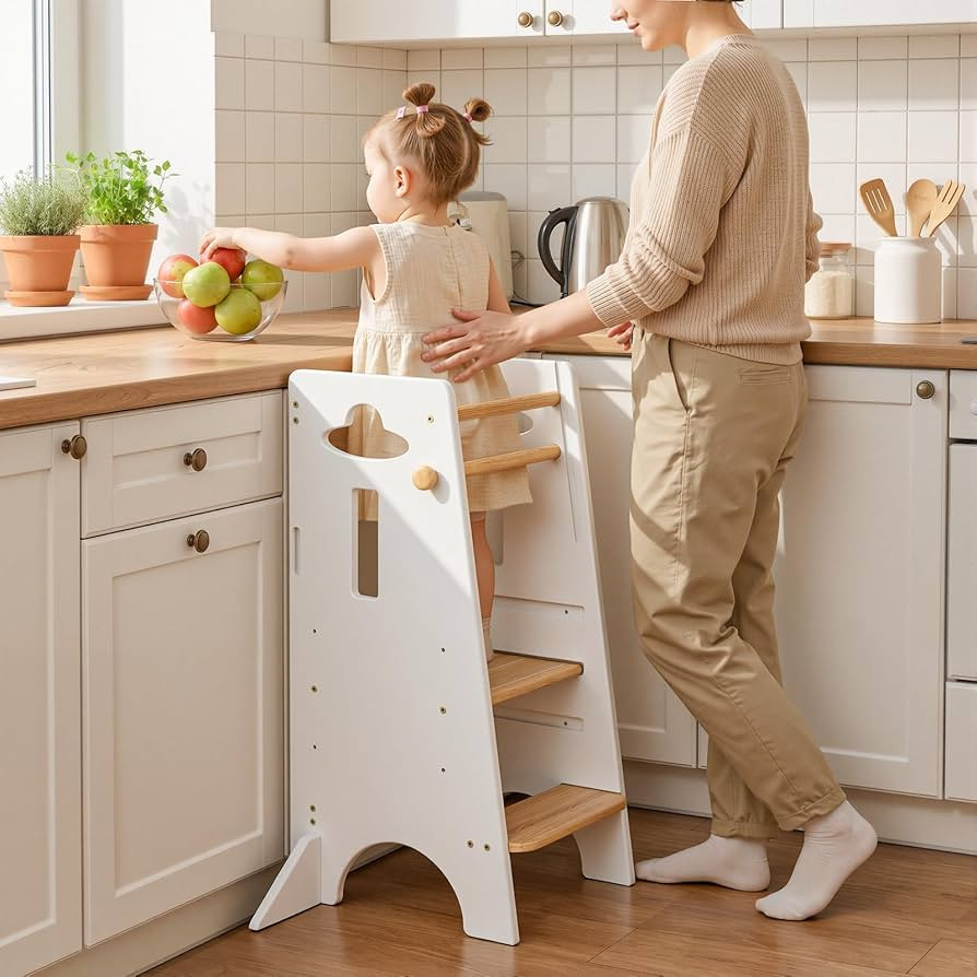 COSYLAND Toddler Standing Tower Adjustable Height (NO Wide Back Panel) - Super Stable Toddler Kit... | Amazon (US)