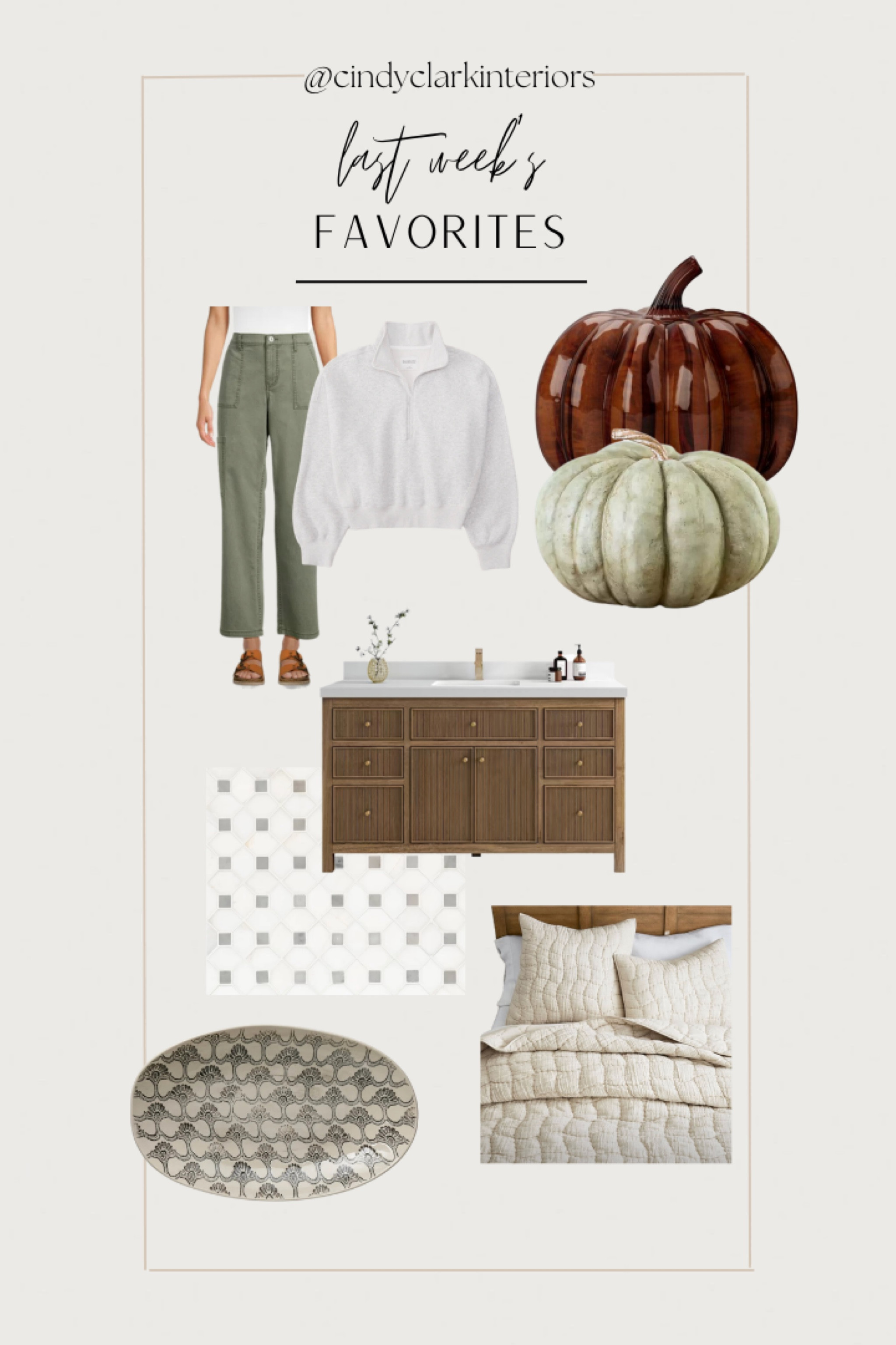 All of last week’s favorites in one place! 

Pumpkins, pants, cargos, sweatshirt, Abercrombie, Walmart, vanity, bathroom, platter, plates, kitchen, bedroom, quilt, Target, Etsy. Pottery Barn

#LTKhome #LTKSeasonal #LTKSale