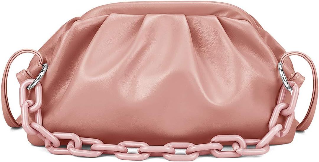 VOLGANIK ROCK Cloud Crossbody Bags for Women Chain Clutch Purse and Handbag with Dumpling Shape | Amazon (US)