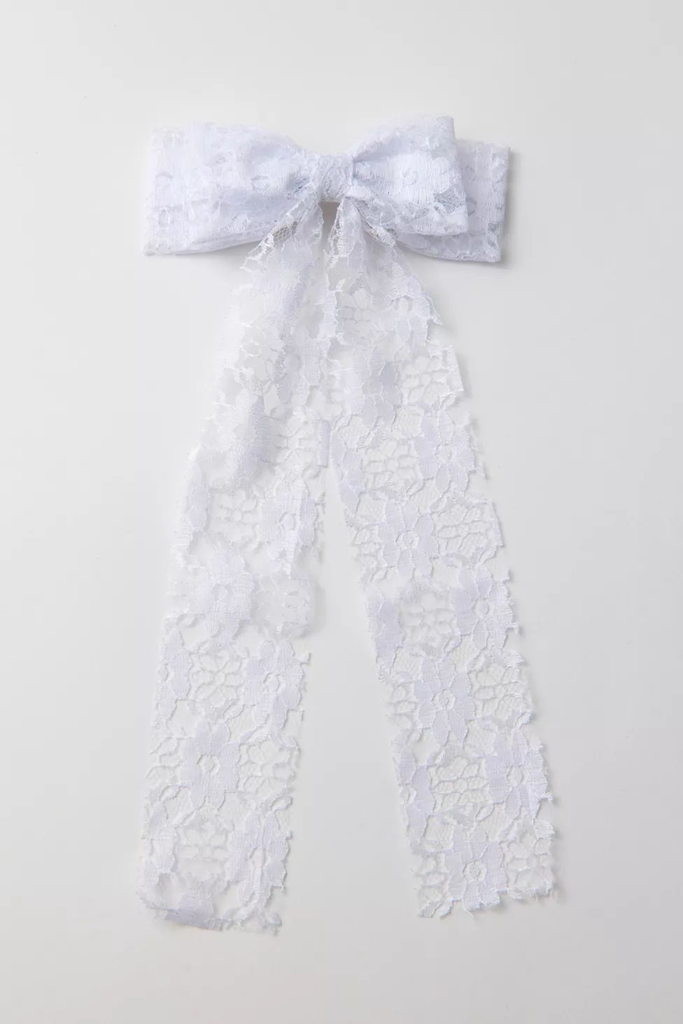 Large Floral Lace Hair Bow Barrette | Urban Outfitters (US and RoW)
