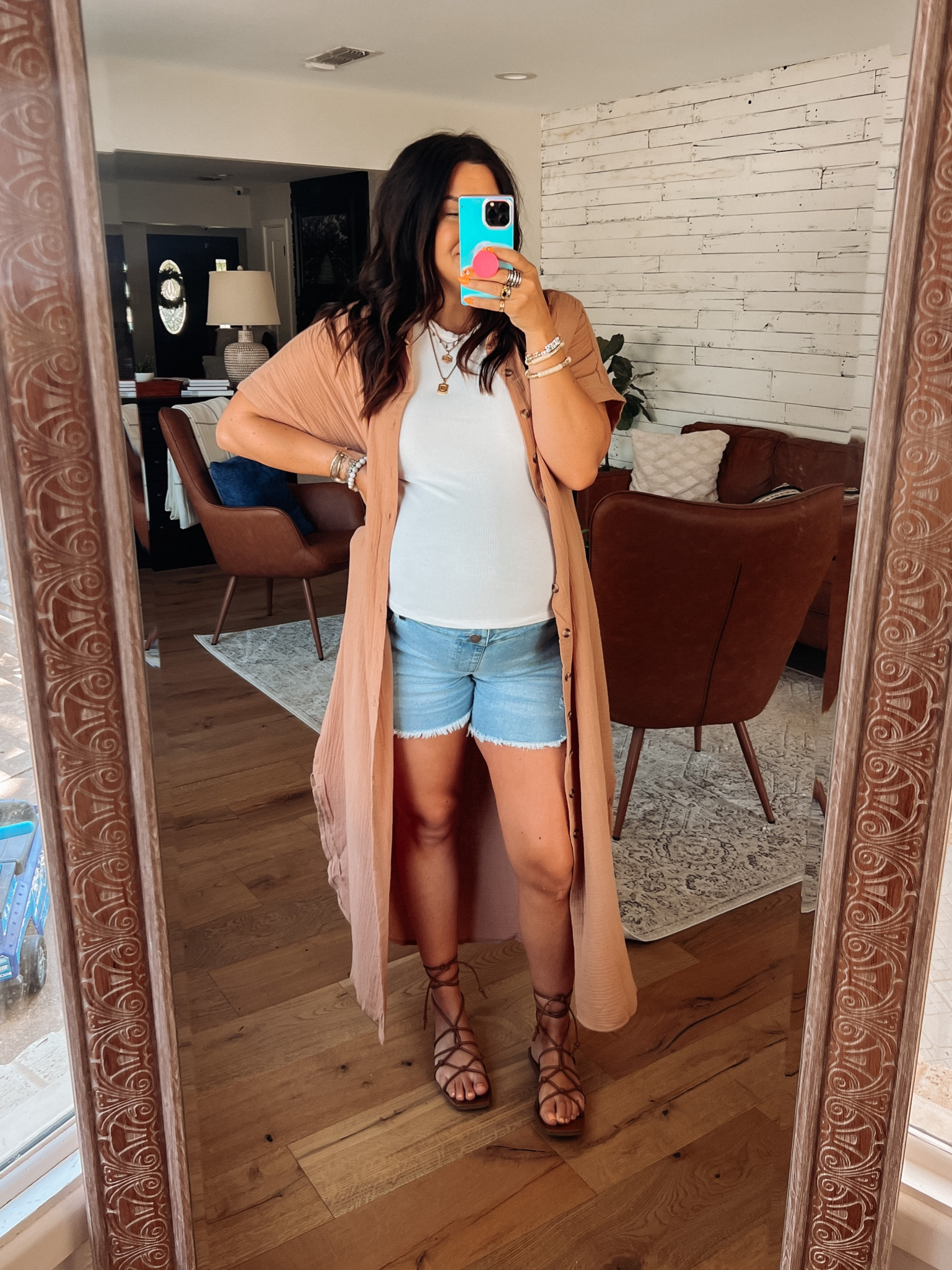 Bump friendly / maternity summer outfit, Amazon finds
Tank: XL
shorts: XL
Button Up Dress: XXL
Tie Up Sandals: TTS


#LTKsalealert #LTKstyletip #LTKshoecrush