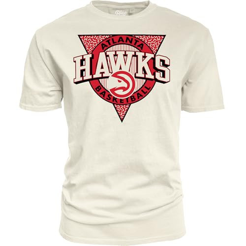 Atlanta Hawks NBA Officially Licensed T-Shirt Ringspun Triblock Ivory, Medium | Amazon (US)