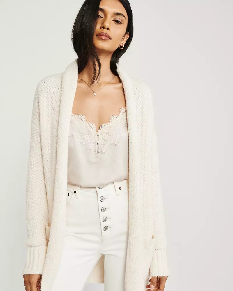Shawl Open Front Cardigan | Abercrombie & Fitch US & UK