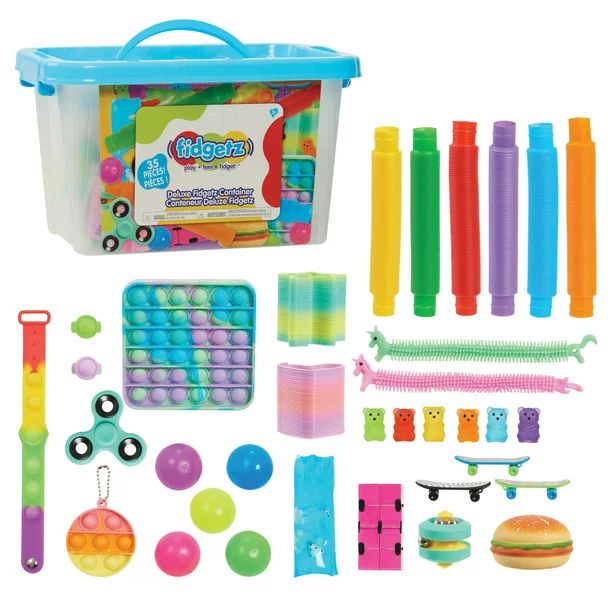 Fidgetz Deluxe Fidget Toys Container, Kids Toys for Ages 3 up - Walmart.com | Walmart (US)