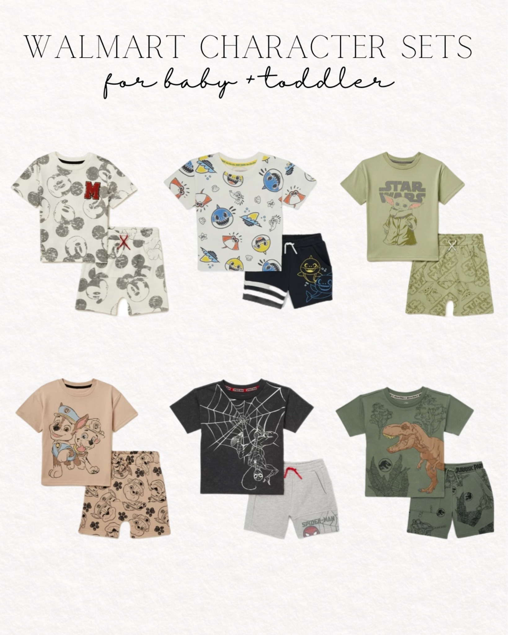 Adorable character sets for boys from Walmart!

Walmart character sets, Disney, Paw Patrol, Mickey Mouse, Baby Shark, Spider-Man, Jurassic Park, Star Wars, baby yoda, baby boy, toddler boy, outfits for boys

#LTKFind #LTKkids #LTKbaby