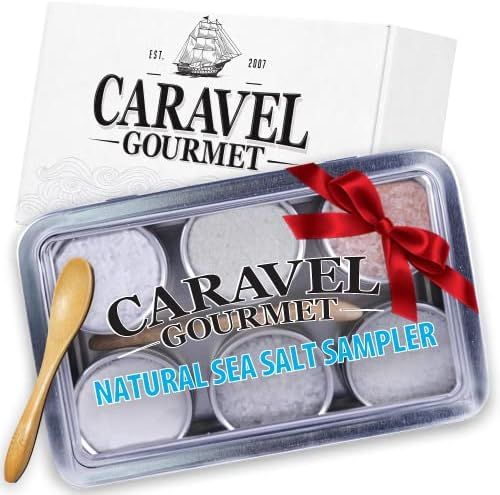 Natural Sea Salt Sampler Set, Pure Zero Calories Salt Varieties with Low Sodium, Gourmet Cooking Gif | Amazon (US)