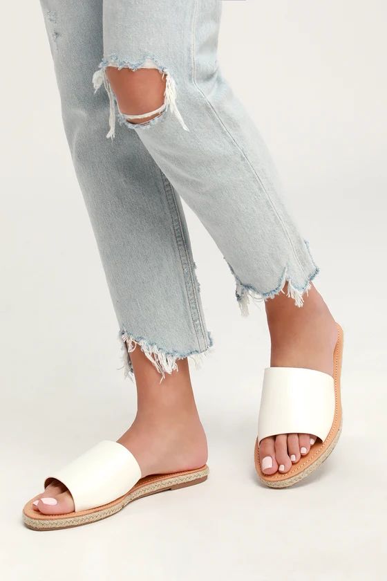 Marnie White Espadrille Slide Sandals | Lulus (US)