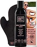 Self Tanner with Tanning Mitt - Sunless Tanning Lotion w/Hyaluronic Acid & Organic Oils Gradual Body | Amazon (US)