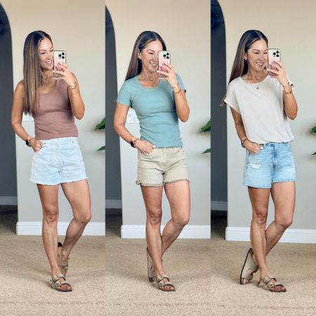 Summer Staples

I am wearing size XS in all tops  and tanks, white denim shorts 0, khaki 25, blue denim shorts 0

Summer outfit  summer fashion  denim  denim shorts  casual outfit  everyday style  sandals  maurices  EverydayHolly

#LTKover40 #LTKSeasonal #LTKstyletip