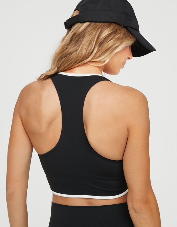 OFFLINE Real Me Xtra Longline Track Sports Bra | American Eagle Outfitters (US & CA)