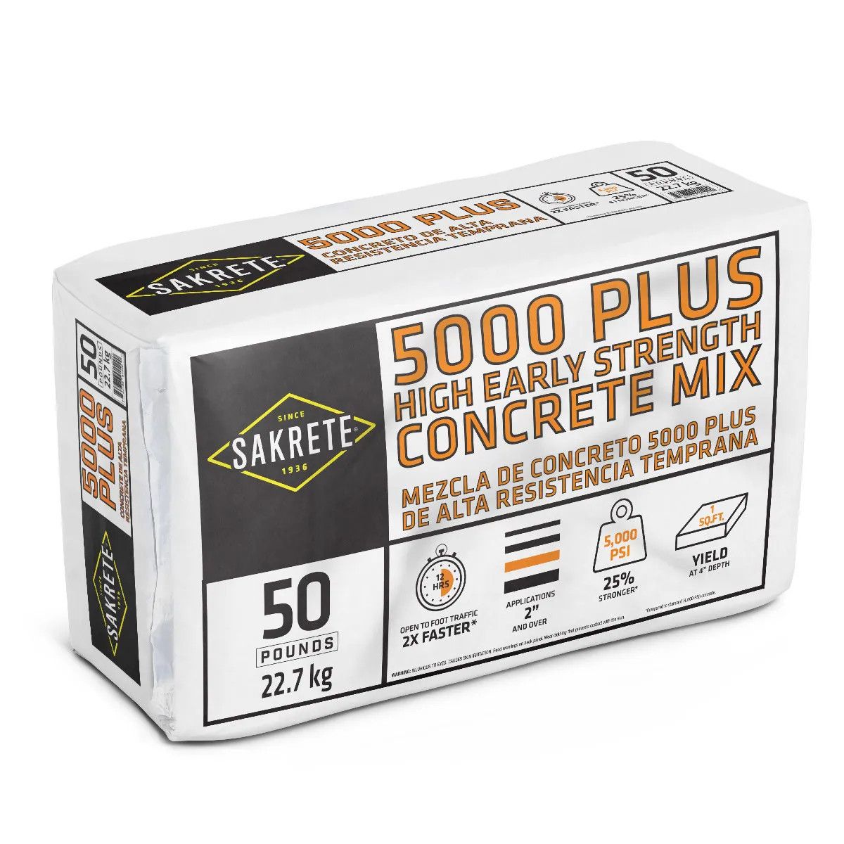 Sakrete 5000 Plus 50 Pound(s) Concrete mix in Gray | 65200253 | Lowe's