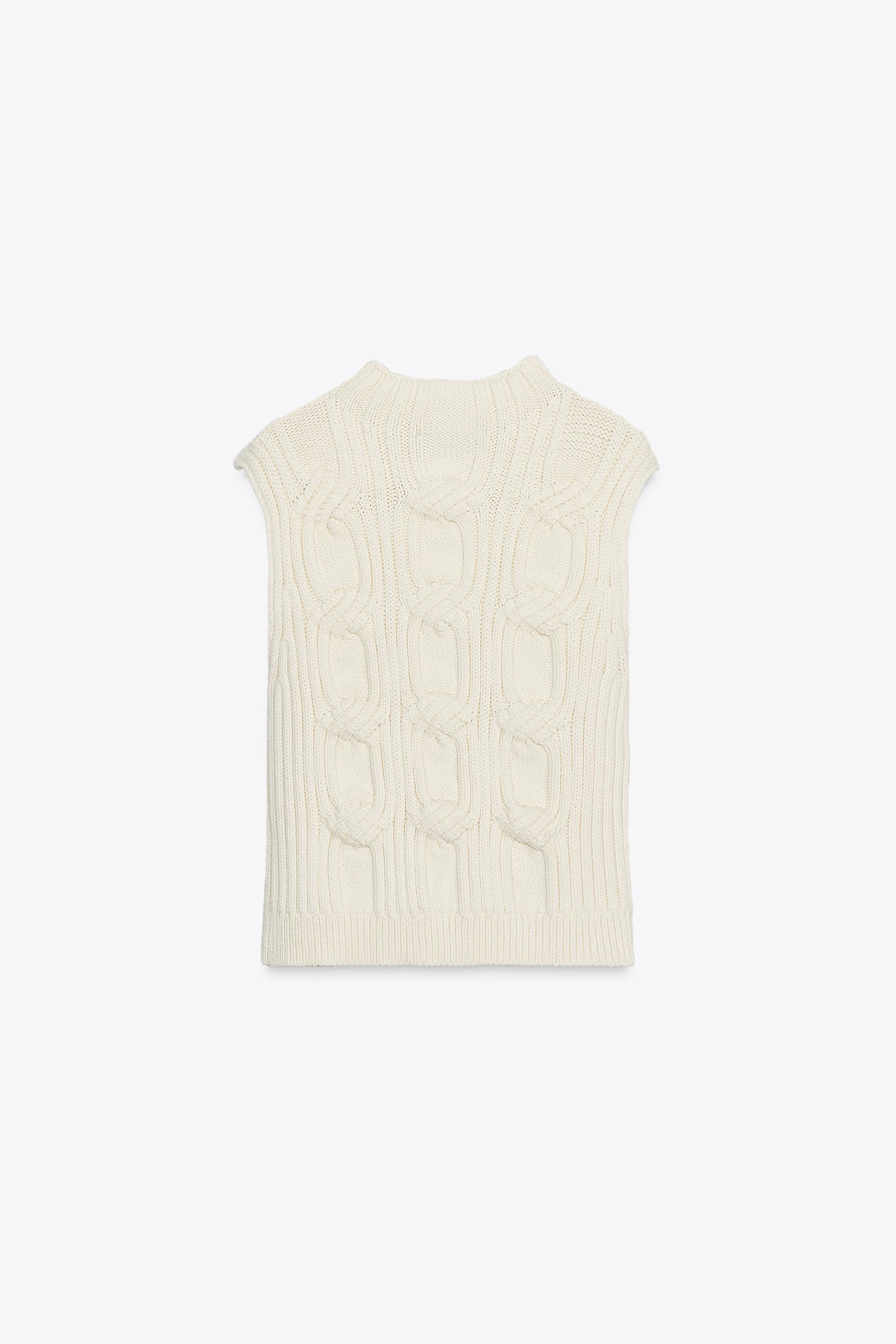 CABLE KNIT VEST | Zara US