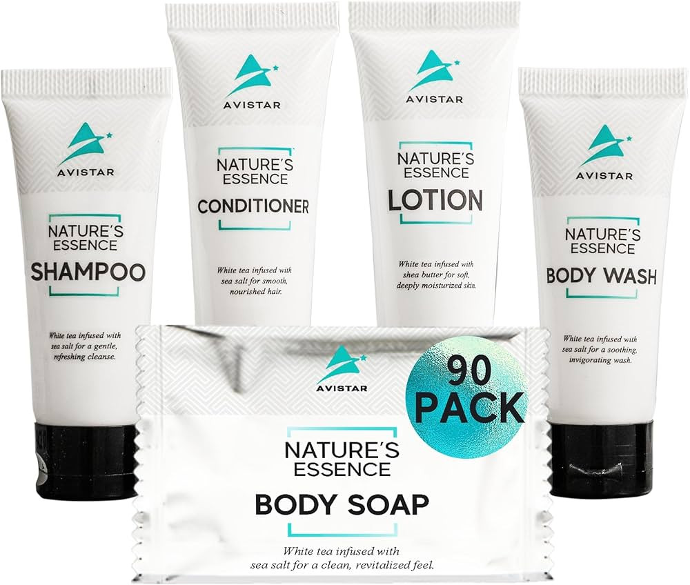 90 Piece Hotel Soap & Bulk Toiletries - Travel Essentials for BnB Hosts & Guests - Hotel Shampoo ... | Amazon (US)