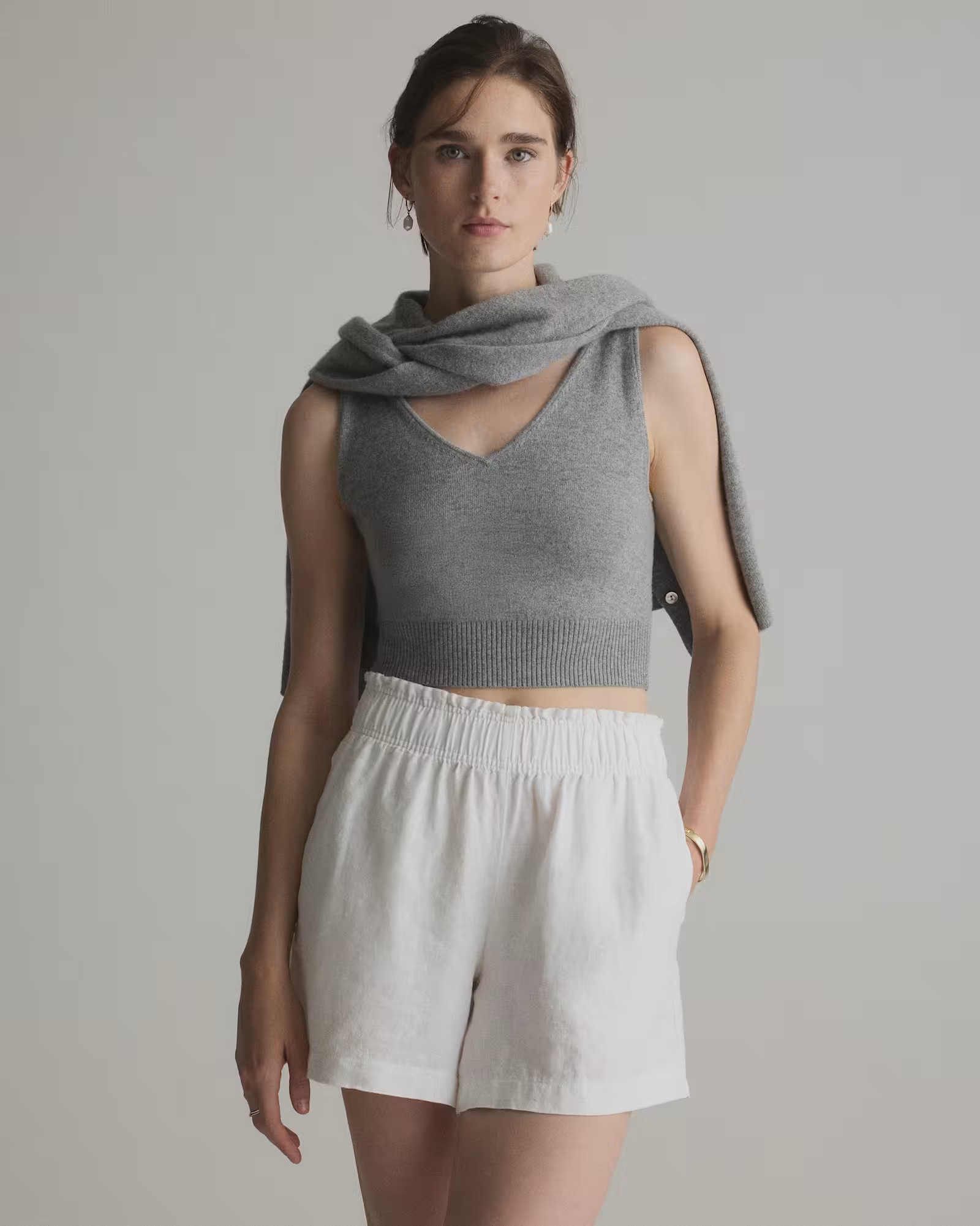 Mongolian Cashmere Cropped Tank | Quince