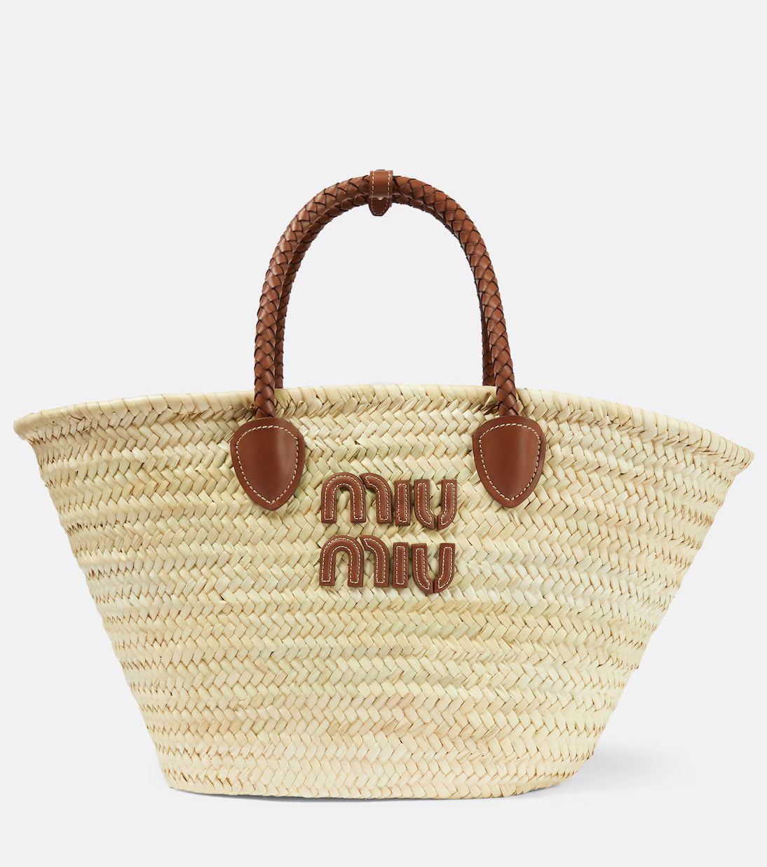 Logo Large straw tote bag | Mytheresa (UK)