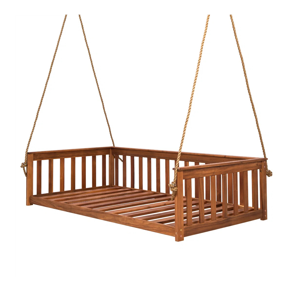 Charleston Acacia Wood Daybed Porch Swing | Wayfair North America