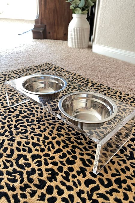 Acrylic stand for pets food/drink — comes with 2 stainless steel bowls from Amazon! Under $30 

#LTKunder50 #LTKhome #LTKsalealert