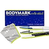 BodyMark Celestial Set Temporary Tattoo Markers for Skin, Premium Brush Tip, 3 Count Pack of Asso... | Amazon (US)