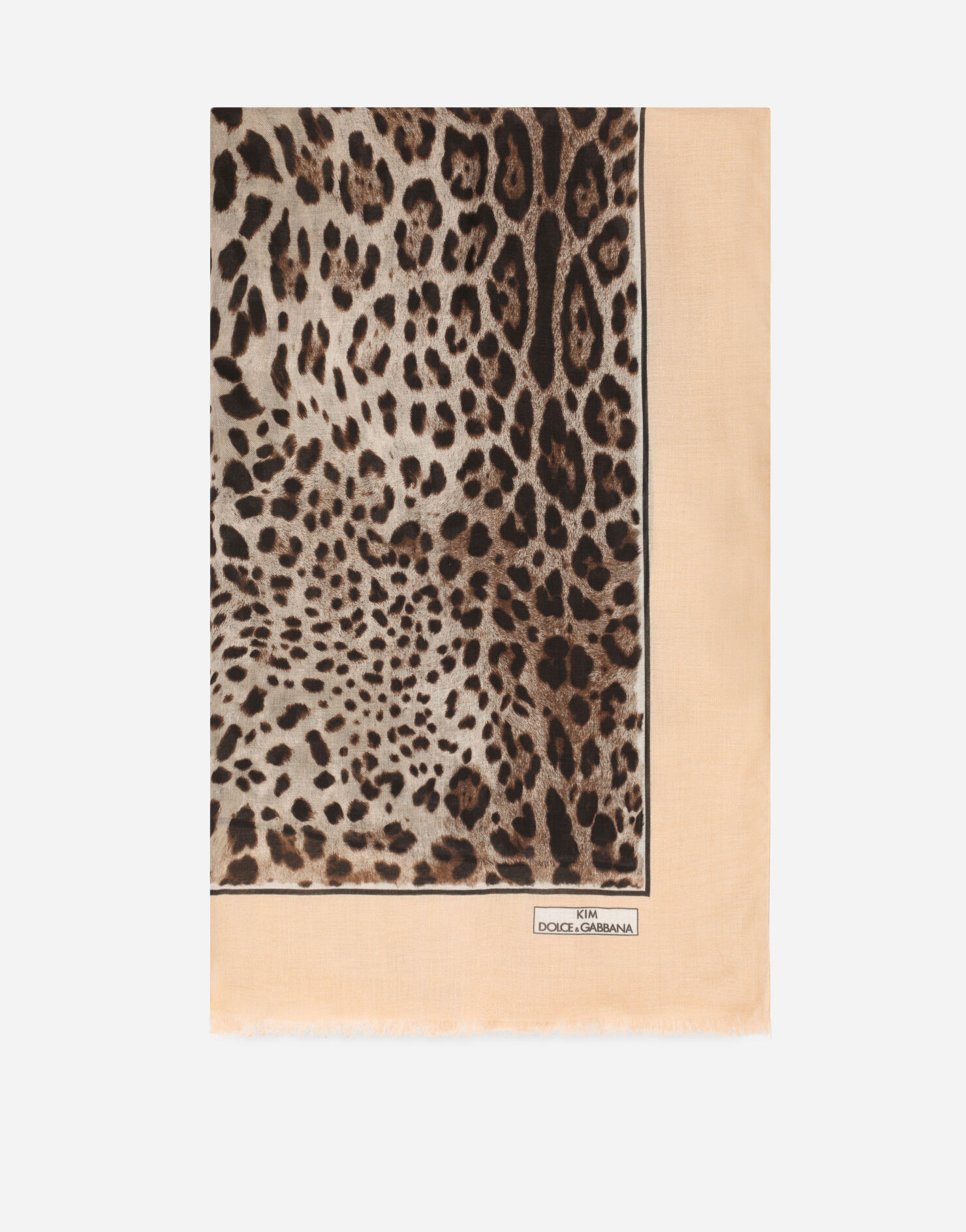 KIM DOLCE&GABBANA Leopard-print cashmere and modal scarf (135 x 200) | Dolce & Gabbana US