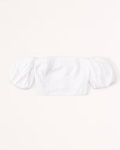 Off-The-Shoulder Poplin Set Top | Abercrombie & Fitch (US)