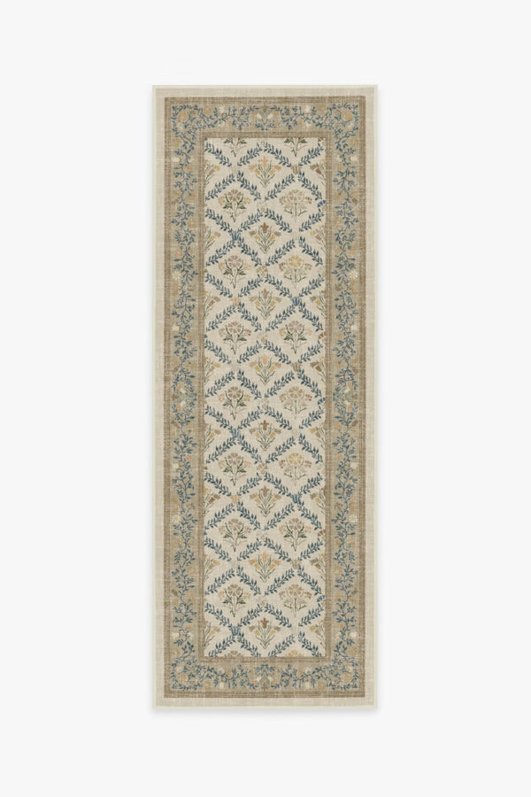 Morris & Co. Bellflowers Ivory & Gold Rug | Ruggable