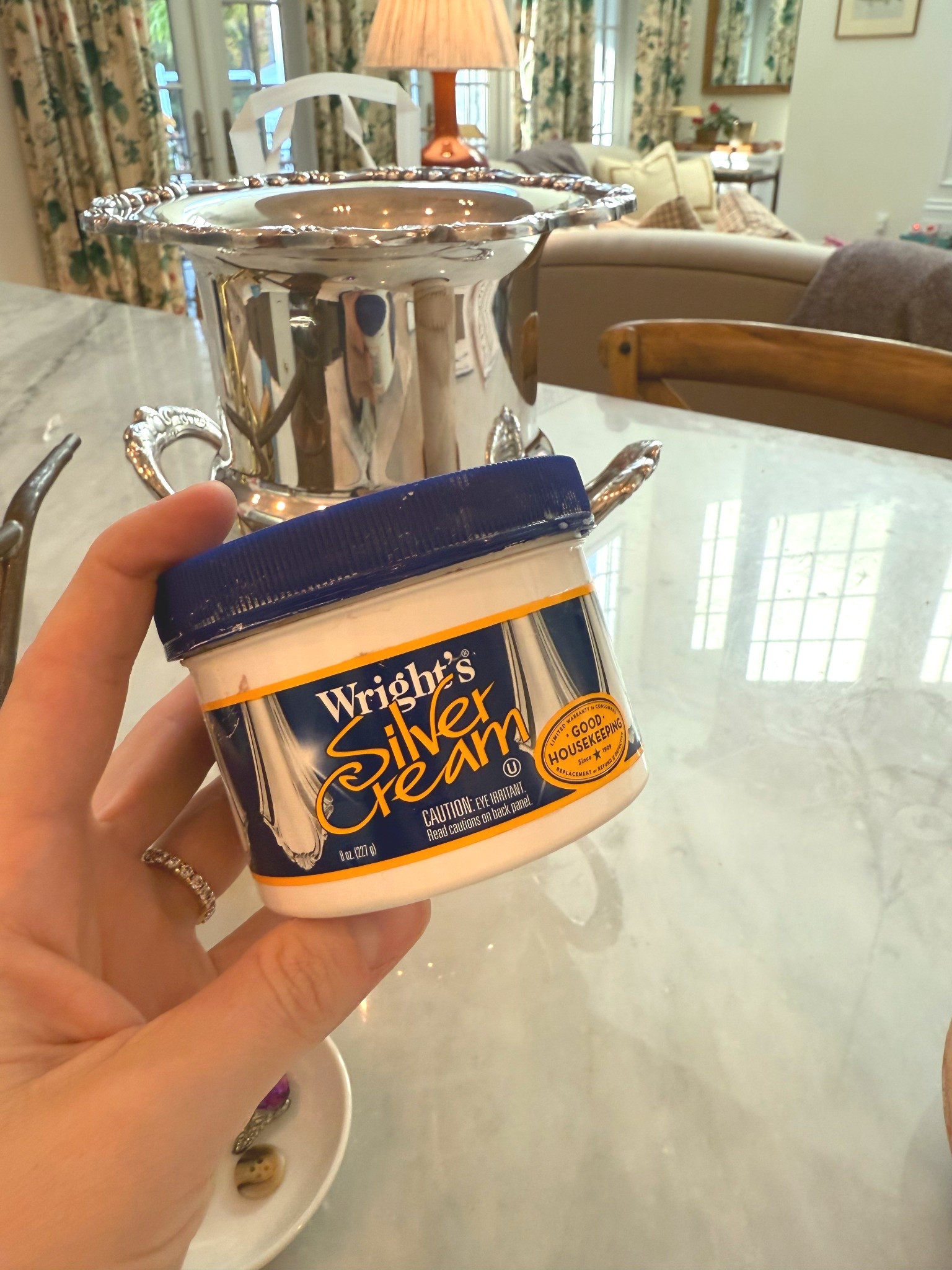 Polishing up some new to me silver. This is the silver cream my family loves 🤍 

#LTKHome #LTKSeasonal #LTKHoliday