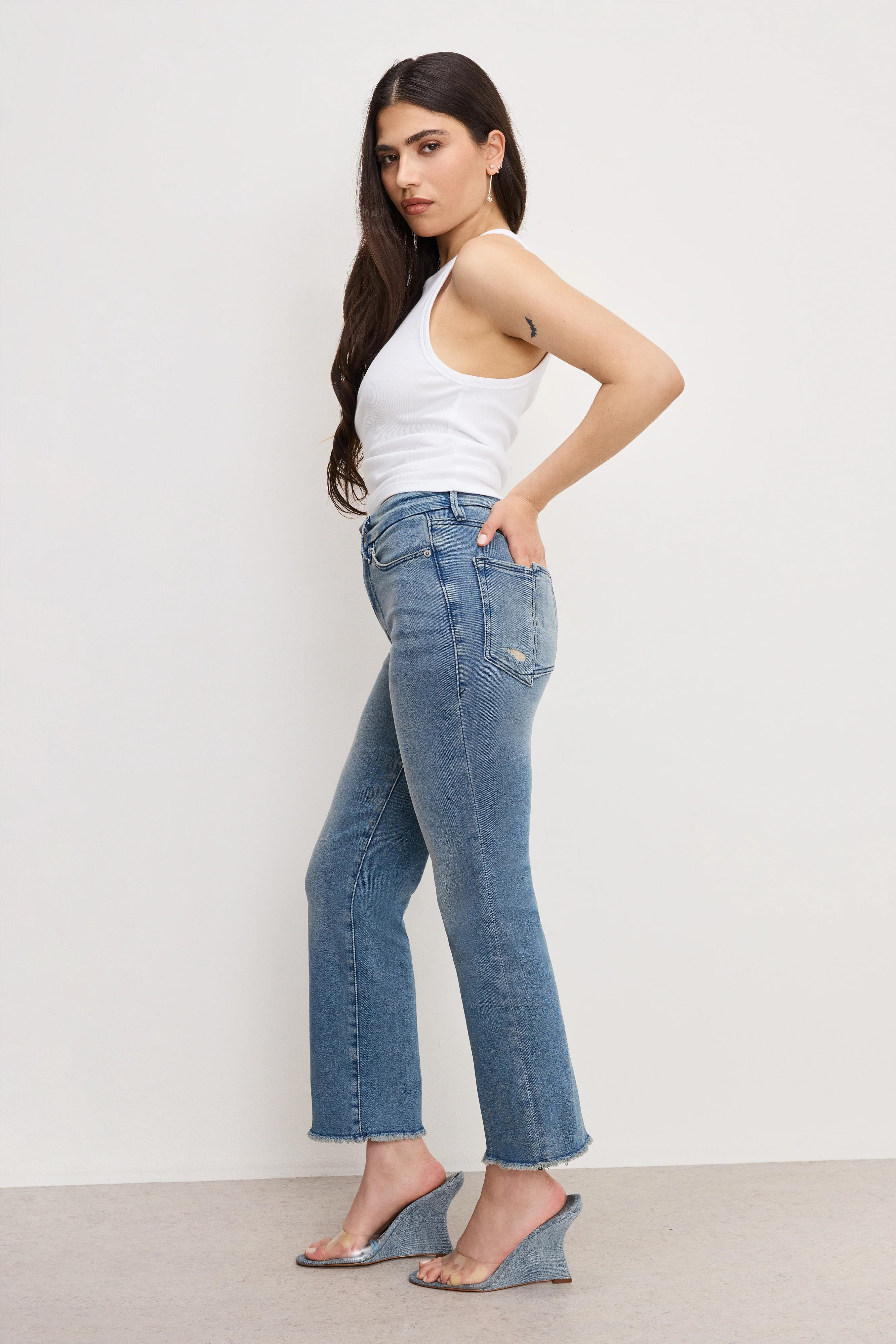 GOOD PETITE STRAIGHT JEANS | BLUE449 - GOOD AMERICAN | Good American