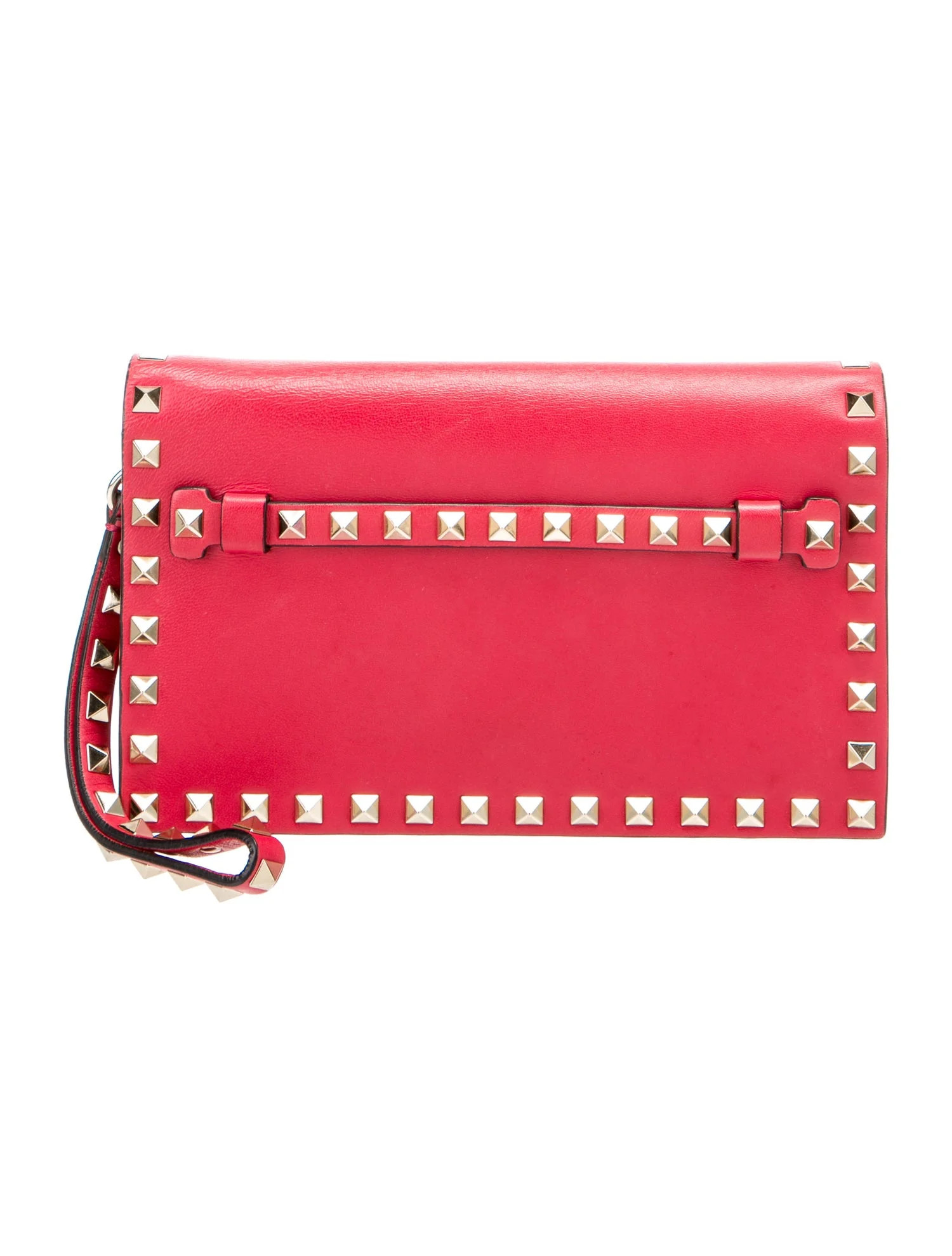 Leather Rockstud Accents Clutch | The RealReal