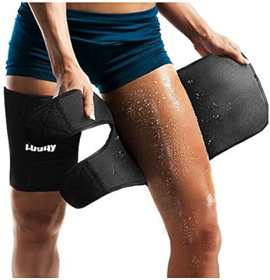 Neoprene Thigh Brace Support Hamstring Compression Sleeve Adjustable Upper Leg Wraps for Women an... | Amazon (US)